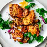 air fryer chicken thighs | foodiesanddrink.com