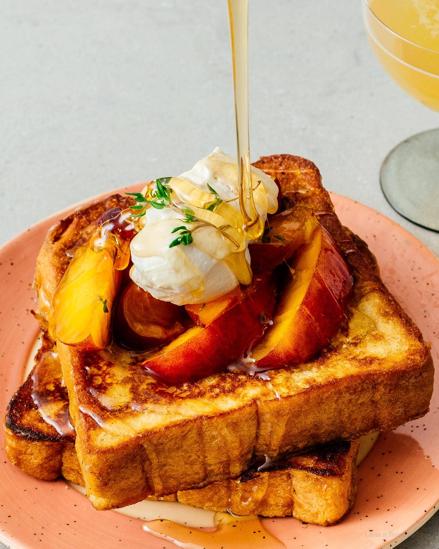 brioche french toast with honey | foodiesanddrink.com