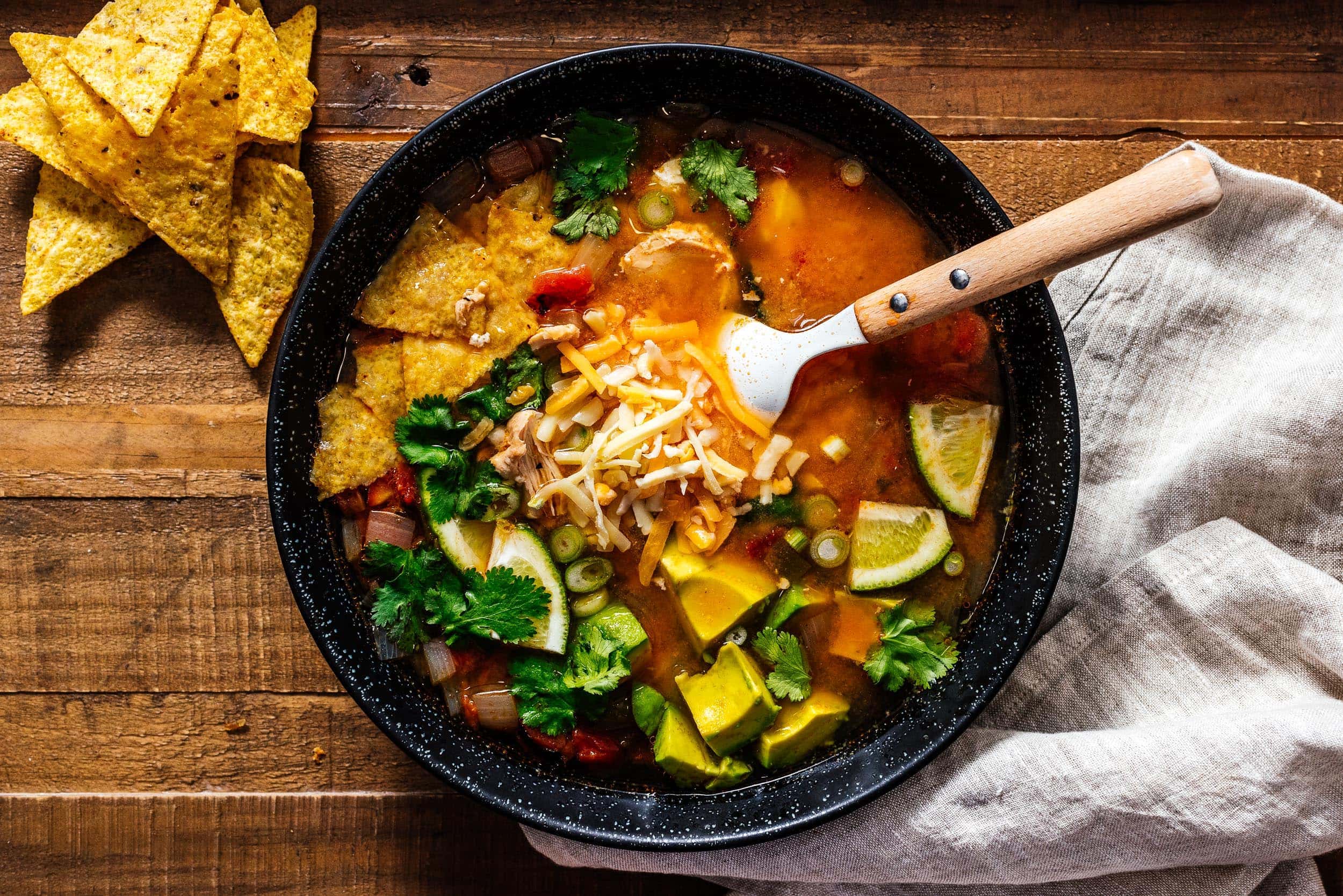 Chicken Tortilla Soup | foodiesanddrink.com