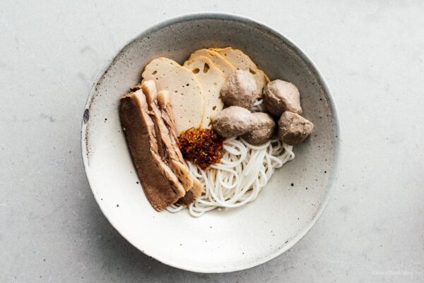 building a bowl of bun bo hue | foodiesanddrink.com