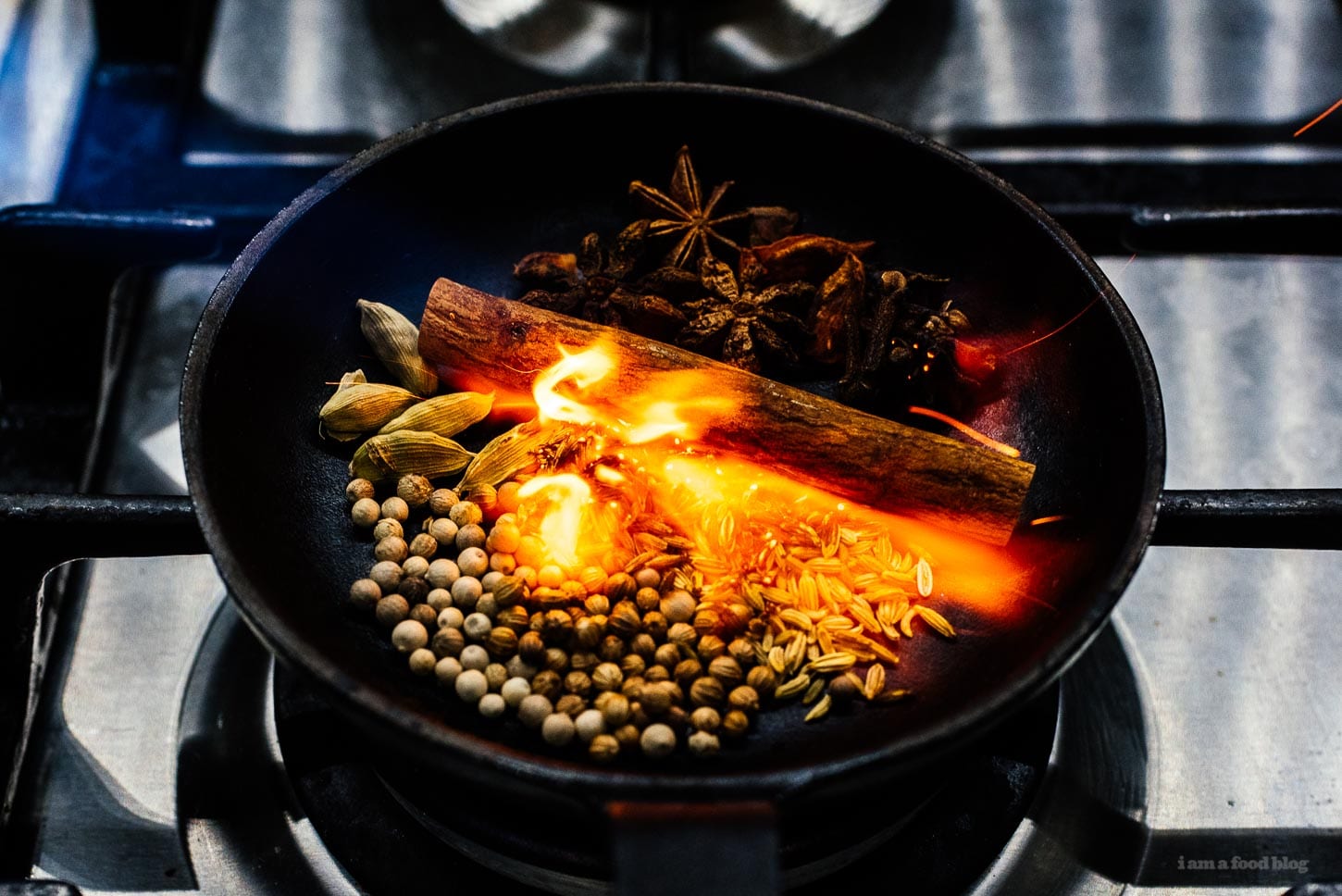 charring pho spices | foodiesanddrink.com